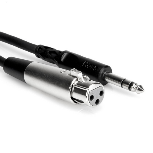 Hosa STX120F Balanced Interconnect, XLR3F to 1/4 Inch TRS, 20 ft / 6m