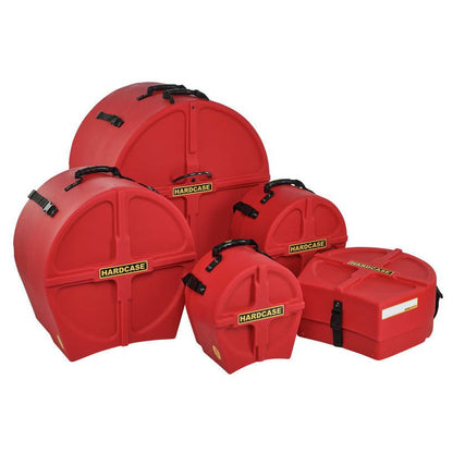 Hardcase Lined Red Drum Case Set