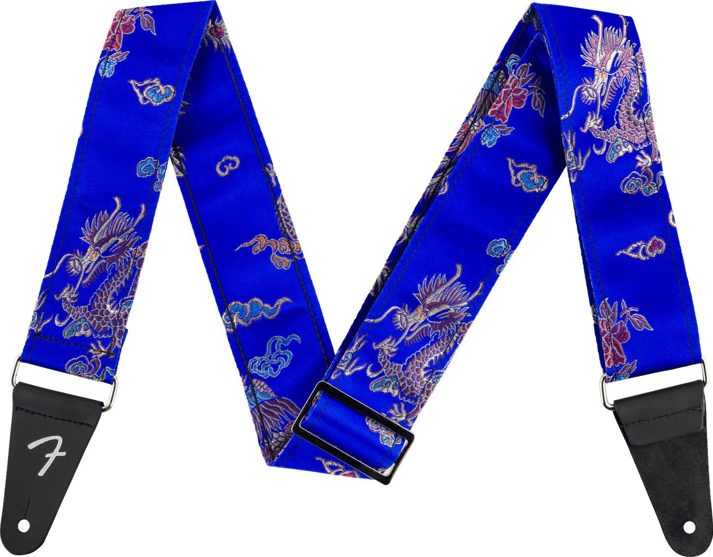 Fender Satin Dragon Strap in Royal Blue