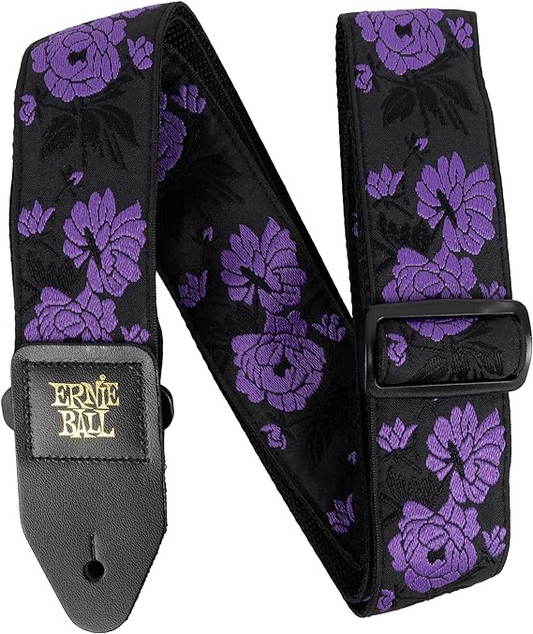 Ernie Ball Classic Jacquard Guitar Or Bass Strap in Lavender Rose
