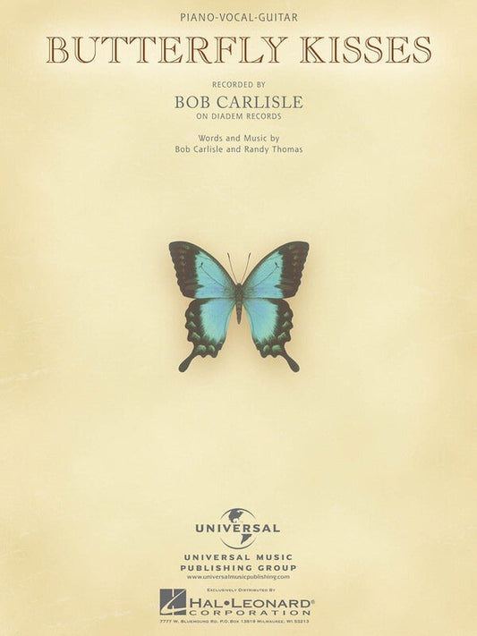 Bob Carlisle Butterfly Kisses PVG Single Sheet