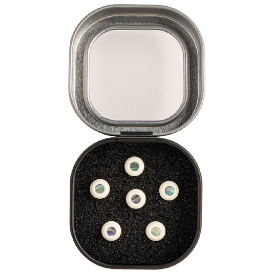 Martin Luxe Liquid Metal Bridge Pins in  Bone with Pearl