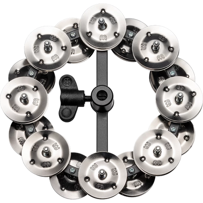 Meinl Percussion HTHH2BK Headliner Series Hihat Tambourine Dual Row Stainless Steel Jingles 5"