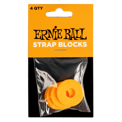 Ernie Ball Strap Blocks 4pk in Orange