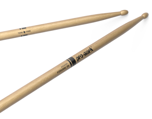 Promark Forward 5B Lacquered Hickory Wood Tip Drumsticks