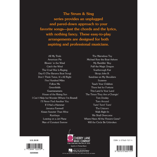Campfire Folk Songs Strum & Sing Guitar Chords and Lyrics