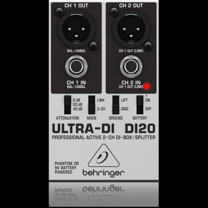 BEHRINGER ULTRADI DI20 Professional Active 2 Channel DI Box and Splitter