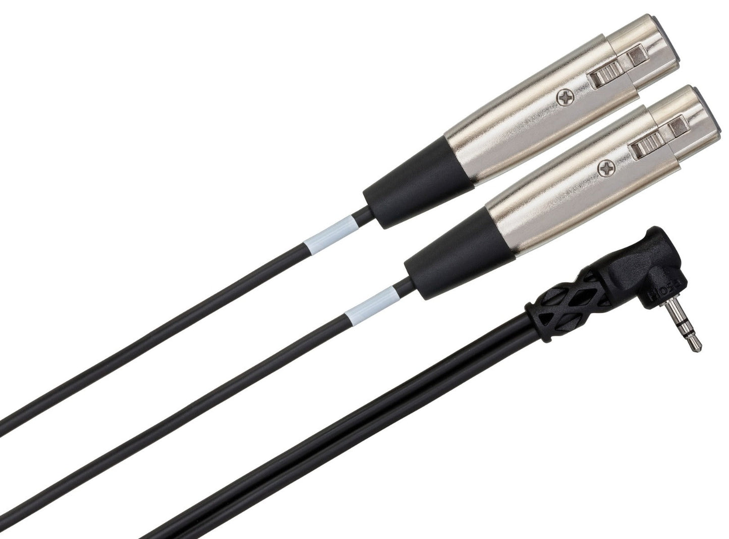 HOSA CYX402F Microphone Cable Dual XLR3F to Right Angle 3.5 mm TRS 2Ft