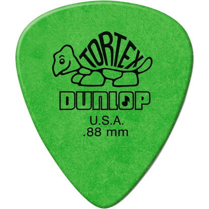 Jim Dunlop Tortex Standard Guitar Picks .88mm 12 Pack in Green