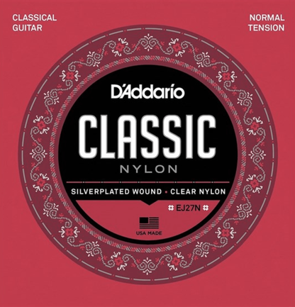 D'Addario  J2702 Student Nylon Normal Tension Classical Guitar Single 2nd String .032 Gauge
