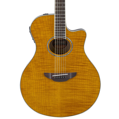 Yamaha APX600FM Thinline Acoustic Electric Guitar in Flamed Maple Amber