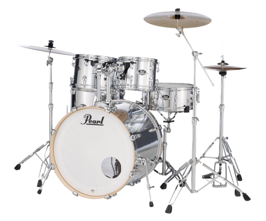 Pearl EXX Export 22" Fusion Plus 5 Piece Drum Kit in Mirror Chrome