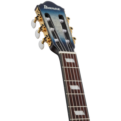 Ibanez FRH20QMN Electric Nylon String in Cosmic Blue Starburst Low Gloss