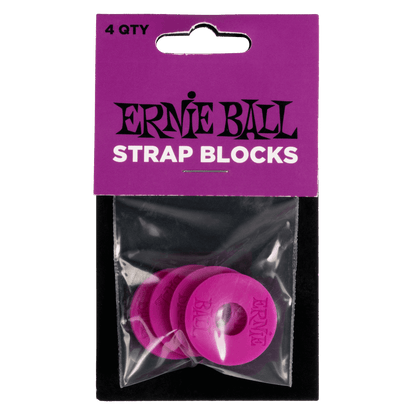 Ernie Ball Strap Blocks 4pk in Purple