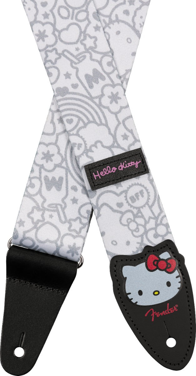 Fender x Hello Kitty White Poly Strap in White