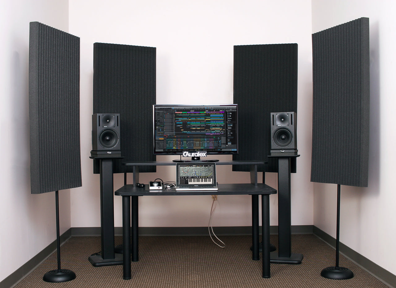 Auralex 3" ProMAX 2'x4' Panels in Charcoal 2 Stands