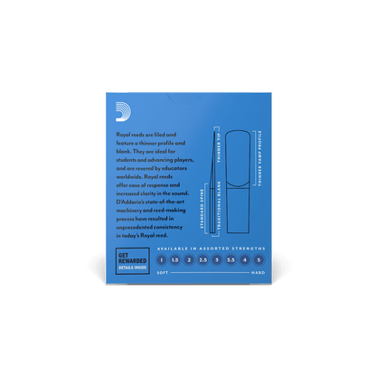 Royal By D'Addario Strength 3.5 10 Pack Alto Saxophone Reeds