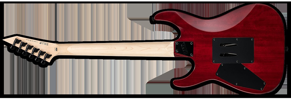 ESP LTD M 200FM Electric Guitar in See Thru Red