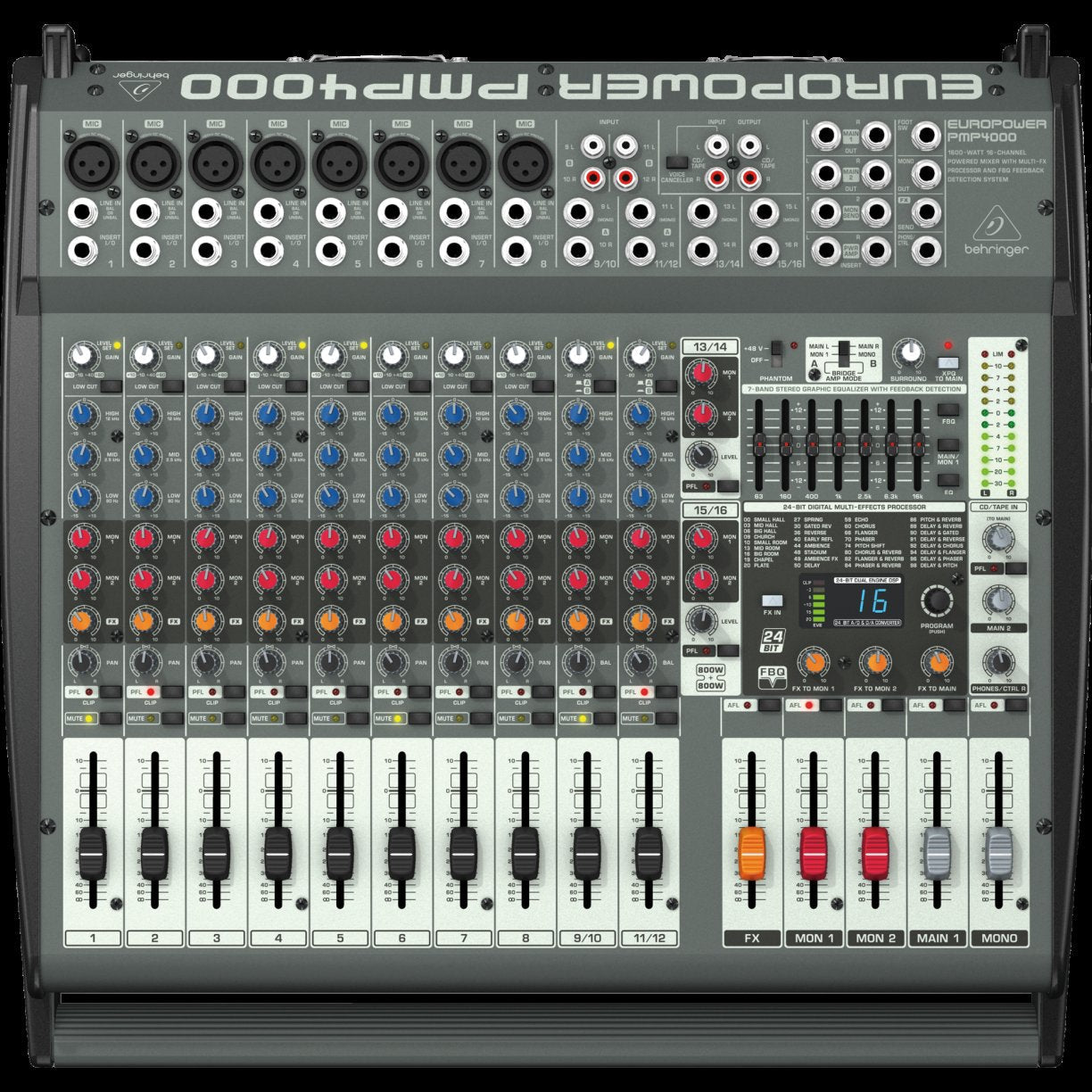Behringer EuroPower PMP4000 1600W 16 Channel Powered Mixer