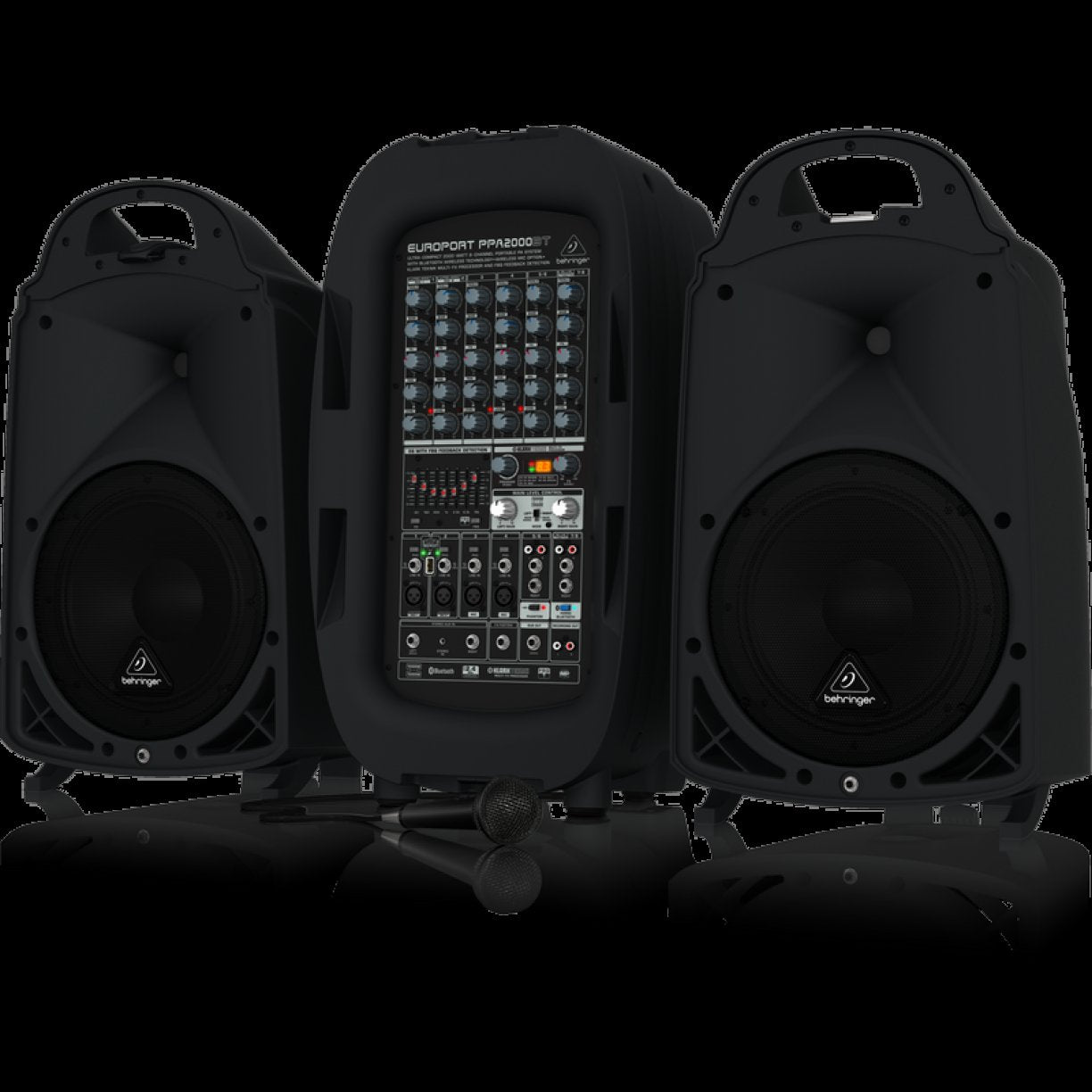 Behringer Europort PPA2000BT Ultra Compact 2000W 8 Channel Portable PA System