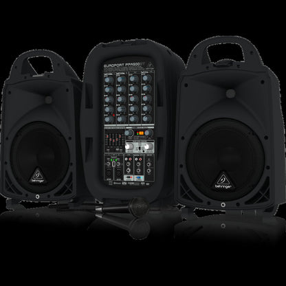 Behringer Europort PPA500BT Ultra Compact 500W 6 Channel Portable PA System